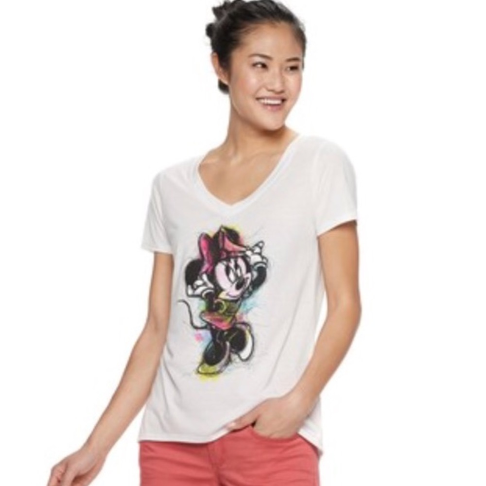 Disney's Minnie Mouse V-Neck Graphic Tee